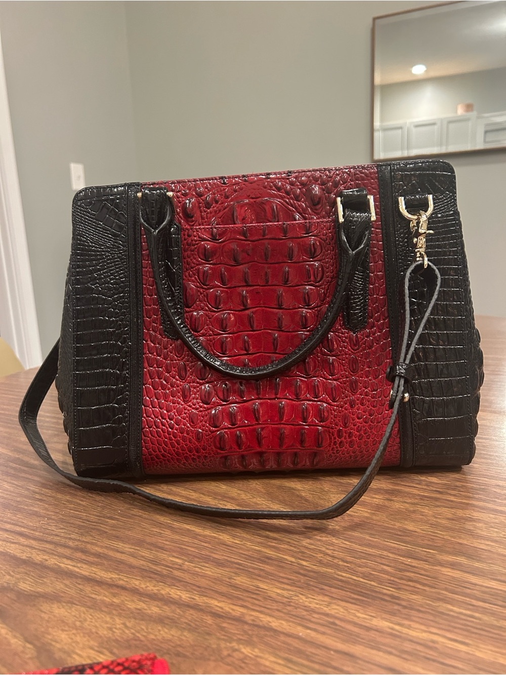 Brahmin Finley Vintage Satchel, Wallet, & Card Holder - Picture 2 of 6